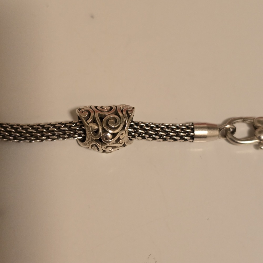 Brighton Beverly Glam Mesh Silver Charm Bracelet Hearts Butterfly Las Vegas 7.25 - Picture 15 of 16